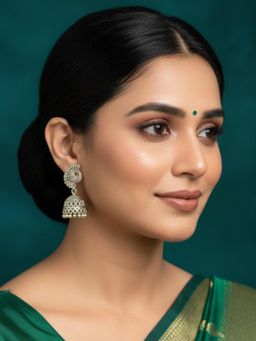 Accessher - Oxidised Silver Afghani Style Jhumka Earrings