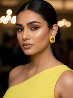 Niscka - Elegant Yellow Stone Stud Earrings