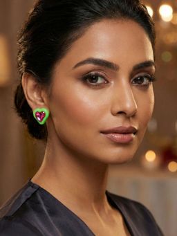 Niscka - Multi-Color Elegant Heart Shaped Earrings
