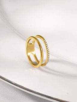 Palmonas - White Contemporary Open Band Ring