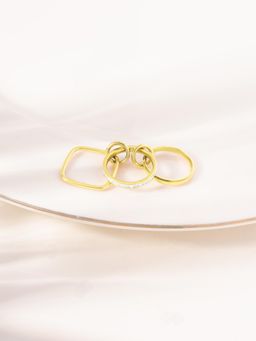 Palmonas - White Tripple Linked Stack Ring