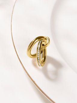 Palmonas - White Linked Smooth Double Ring