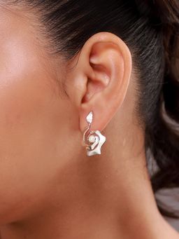 Voylla - White Flow Tide Ondora Dangle Earrings