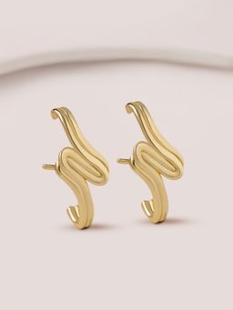 Voylla - Gold Flow Tide Marella Stud Earrings