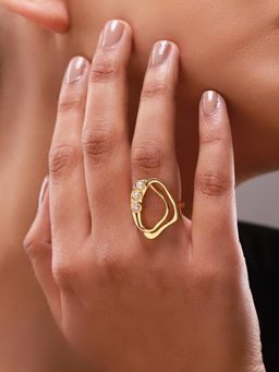 Voylla - White Flow Tide Coral Ring