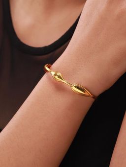 Voylla - Gold Flow Tide Dewdrop Cuff