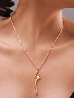 Voylla - White Flow Tide Stream Pendant Short Necklace
