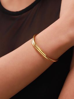 Voylla - Gold Flow Tide Cascade Curve Cuff