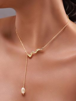 Voylla - White Flow Tide Ocean Kiss Y Necklace