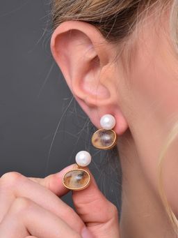 REENISAA - Brown Drop Earrings