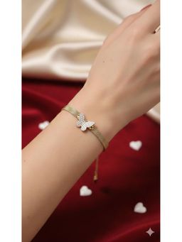 Kraft Smiths - White Butterfly Bloom Gold Bracelet