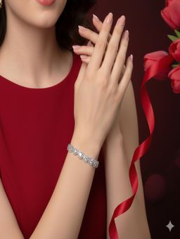 Kraft Smiths - White Hearts Tennis Bracelet