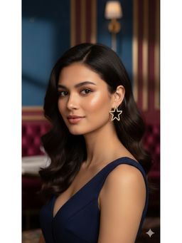 Kraft Smiths - White Celestial Spark Star Earrings