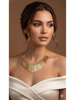 Kraft Smiths - Modern Gold Fringe Collar Necklace