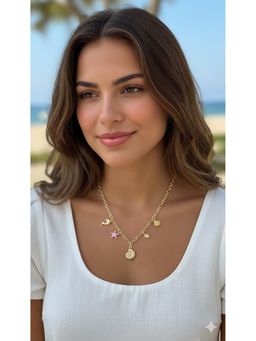 Kraft Smiths - Multi-Color Sea Charm Gold Necklace