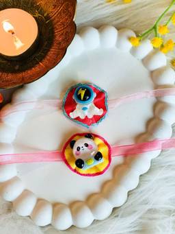 I Jewels - Multi-Color Fancy Cartoon Kids Rakhi Gift Set