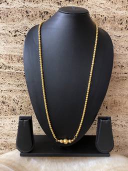 Digital Dress Room - Gold Plated Long Kajari Chain Necklace