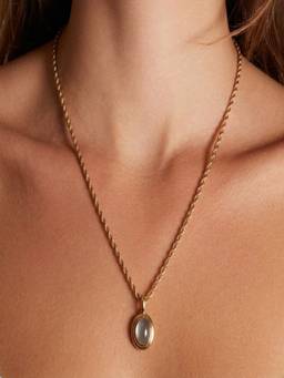AQUASTREET - Cats Eye 18K Gold Plated Waterproof Anti-Tarnish Necklace