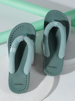Chupps - Women Plush Orthopedic Arch Support Sliders - Sea Green