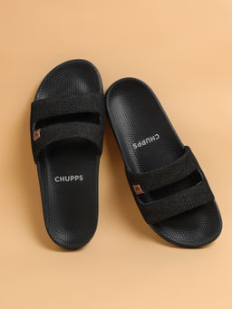 Chupps - Women Zella Lightweight Cushion Sliders - Denim Black