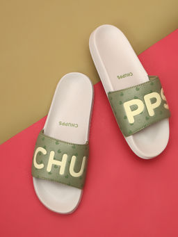 Chupps - Women Lovebug Flexible Comfort Sliders - Green Grey