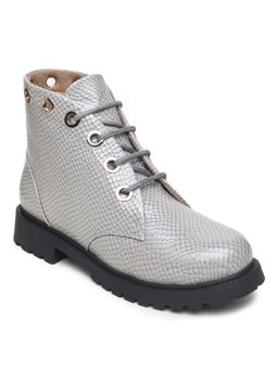 VALIOSAA - Textured Grey Casual Boots