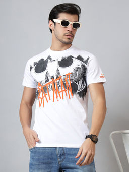 Free Authority - Official Batman Printed Regular Fit T-Shirt for Men