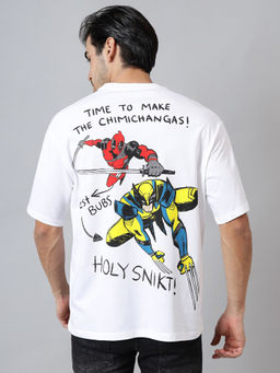 Free Authority - Official Deadpool And Wolverine Printed Oversized T-shirt For Men