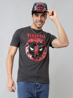 Free Authority - Official Deadpool Printed Regular Fit T-shirt For Men