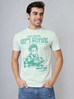 Free Authority - Official Demon Slayer Character Tanjiro Printed T-shirt For Men