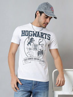Free Authority - Official Harry Potter Printed Regular Fit T-shirt For Men