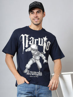 Free Authority - Official Naruto Printed Oversized T-shirt For Men