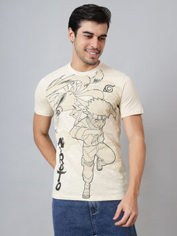 Free Authority - Official Naruto Printed Regular Fit T-shirt For Men