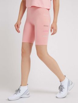 Guess - Pink Polyester Blend Printed Dottie Shorts