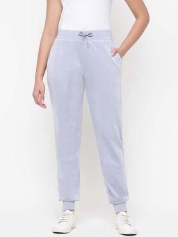 Guess - Lavender Solid High Rise Regular Fit Joggers