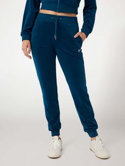 Guess - Teal Solid High Rise Regular Fit Joggers