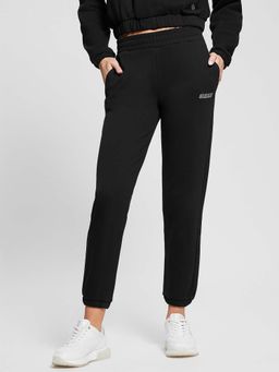 Guess - Women Black Solid High Rise Joggers