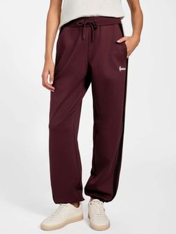Guess - Women Wine Side Taped Full Length Drawstring Joggers