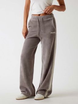 Guess - Women Grey Side Striped High Rise Straight Pant