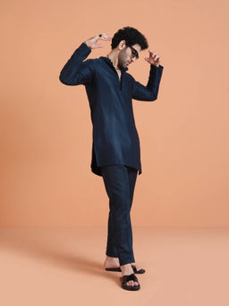 KISAH - Men Light Navy Blue Kurta and Pant