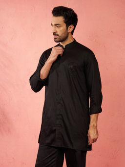 Vastramay - Fine Satin Mid Length Kurta