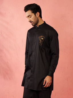 Vastramay - Fine Satin Mid Length Kurta