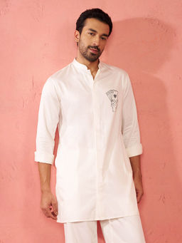 Vastramay - Fine Satin Mid Length Kurta