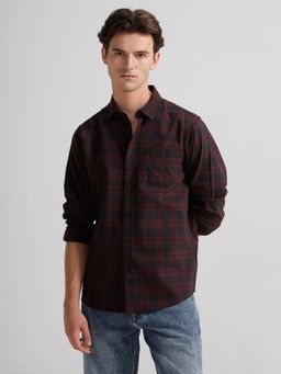 Crocodile - Men Comfort Fit 100% Cotton Muted Checks Shirt
