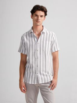 Crocodile - Men Comfort Fit Cotton Cozy Stripe Shirt