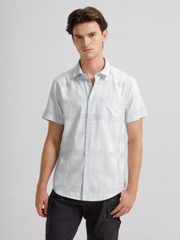 Crocodile - Men Comfort Fit Cotton Solid Half Sleeve Shirt