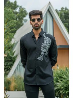 BEFITTING CLOTHING - Black, Hand Painted Shirt