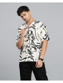 ROOKIES - Men Multi-Color Viscose Rayon Casual Shirt