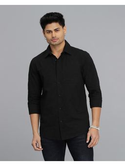 ROOKIES - Men Black Cotton Casual Shirt