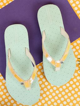 Carlton London - Mint Women Embellished Sequined Flipflops